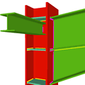 Welded joints of rolled and welded steel I sections
