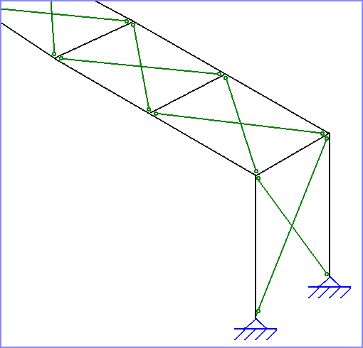 CYPE 3D. Bars defined as tie-type structural elements.